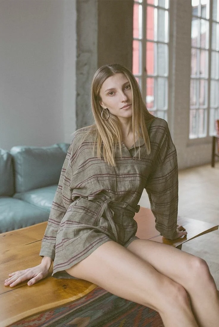 Leather suits, cotton jackets and linen shorts in a new capsule Luda Nikishina